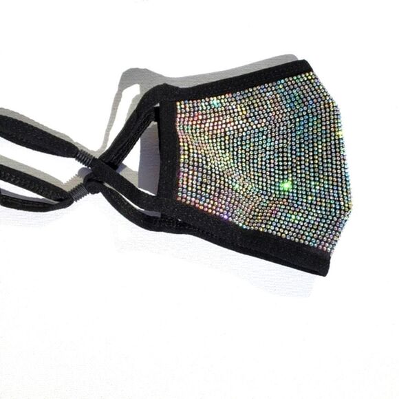 Designer Iridescent Crystals Face mask - Picture 1 of 5